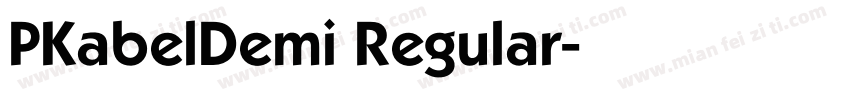 PKabelDemi Regular字体转换